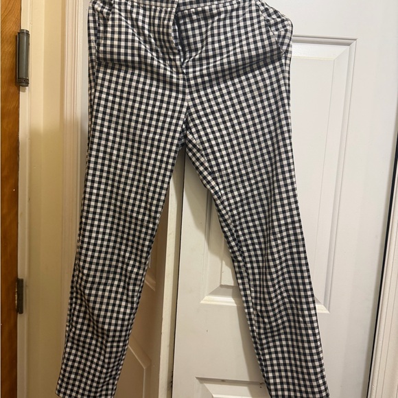 Zara Women's Black and White Checkered Trousers - Picture 3 of 4